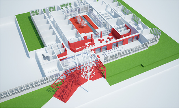 Haupteingang und Tagungszentrum
