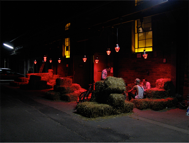 Temporäre Lounge